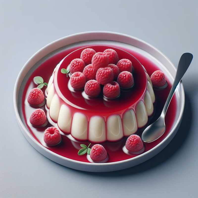 Coconut Panna Cotta with Raspberry Coulis