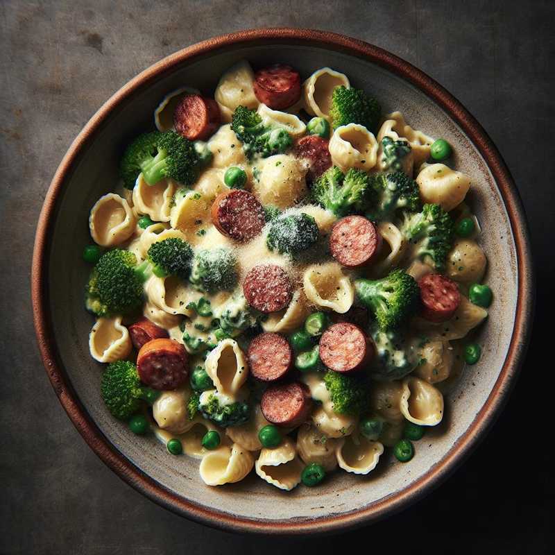 Orecchiette with Potato Cream, Broccoli, and Sausage