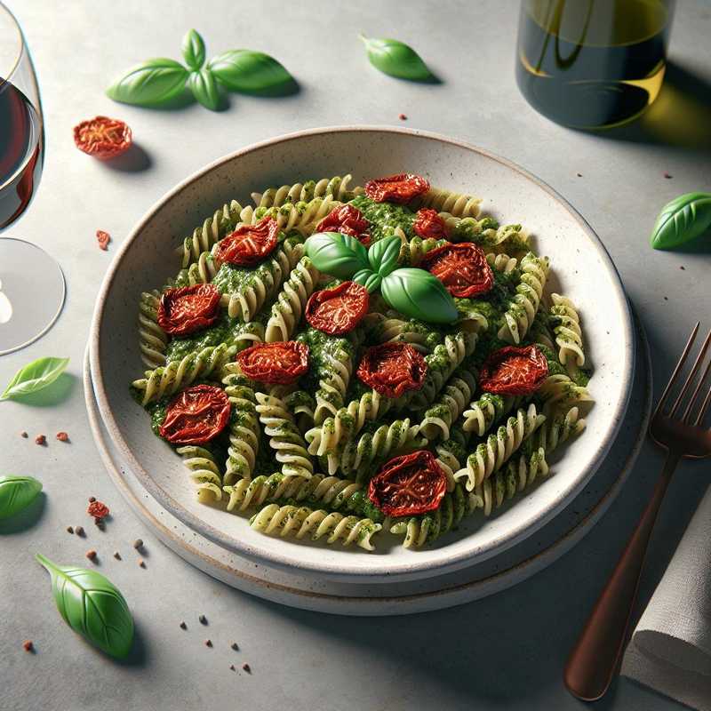 Fusilli con Pesto di Pomodoro Secchi