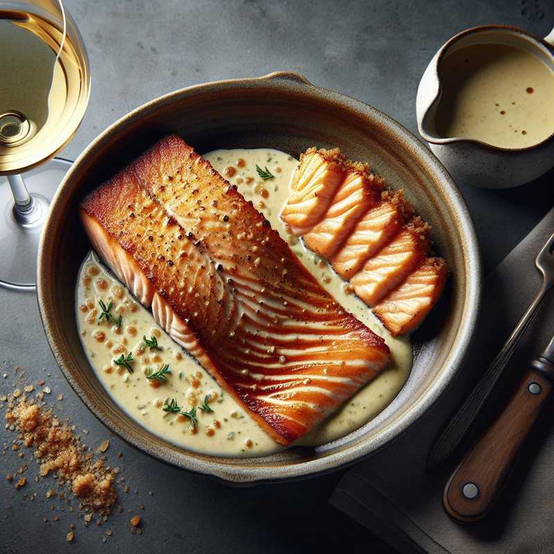 Crispy Salmon Fillet with Chardonnay Sauce