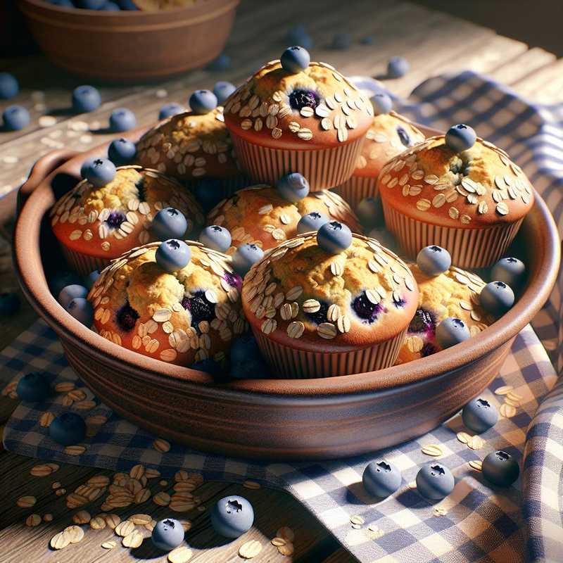 Muffin integrali ai mirtilli