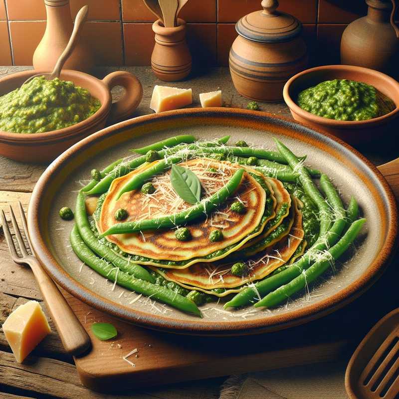 Crespelle pesto e fagiolini