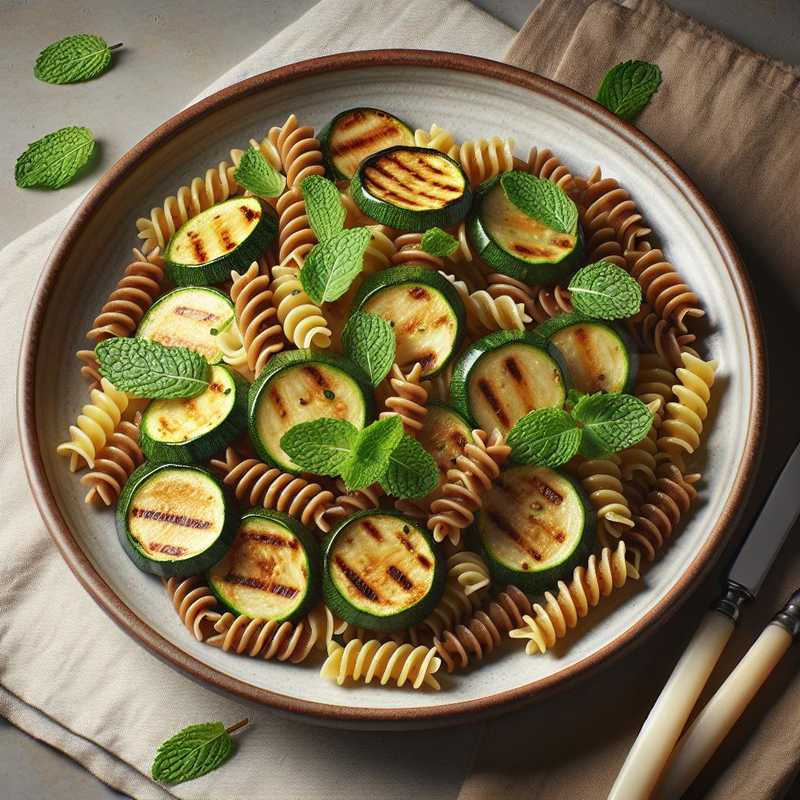 Fusilli integrali con zucchine croccanti alla menta