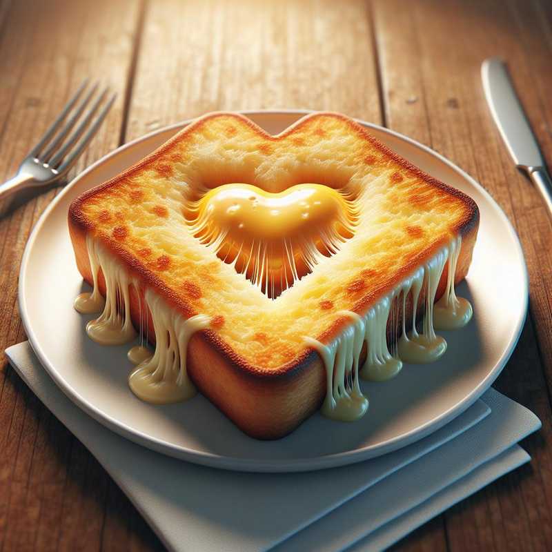 Toast di patate in padella con cuore filante