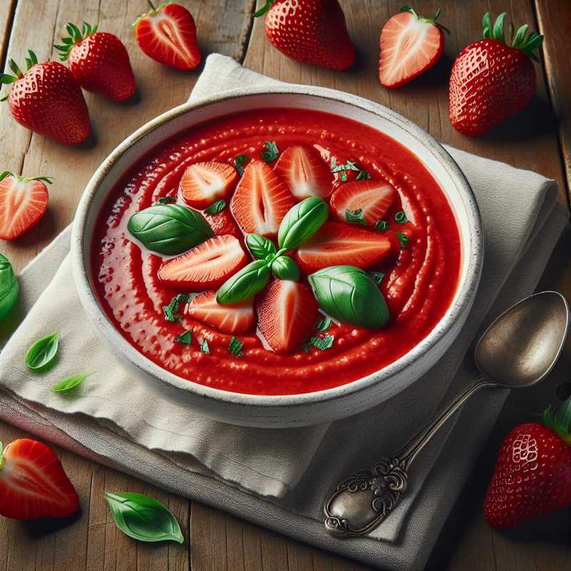 Gazpacho di fragole e pomodoro