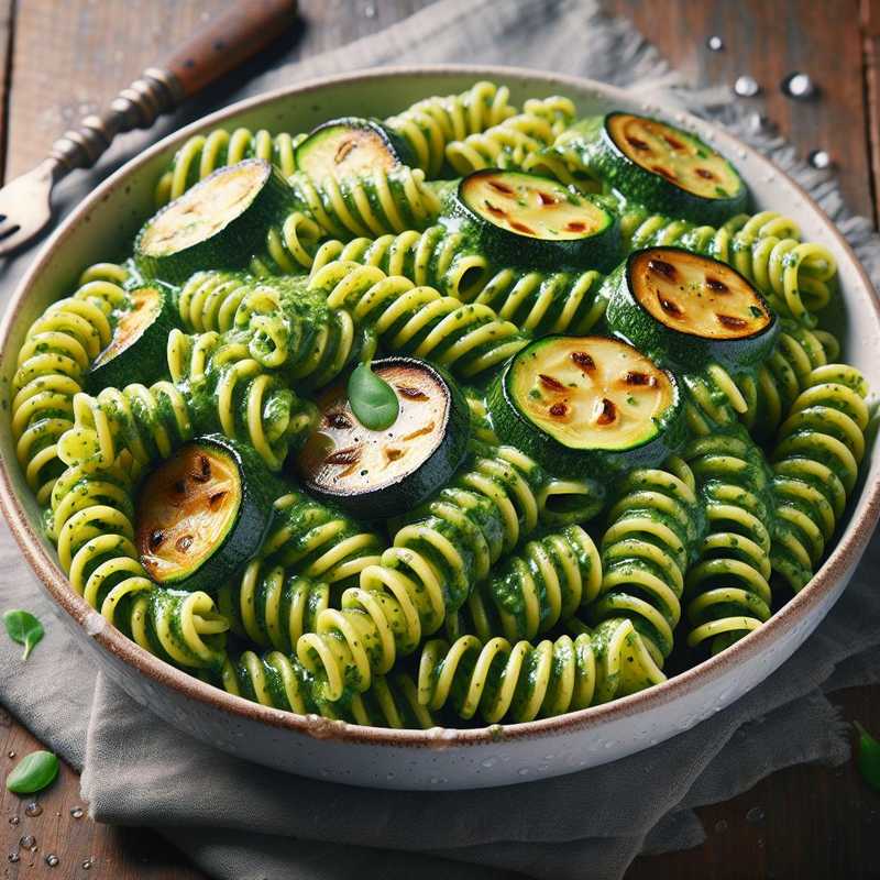 Cold Pasta with Pesto and Zucchini