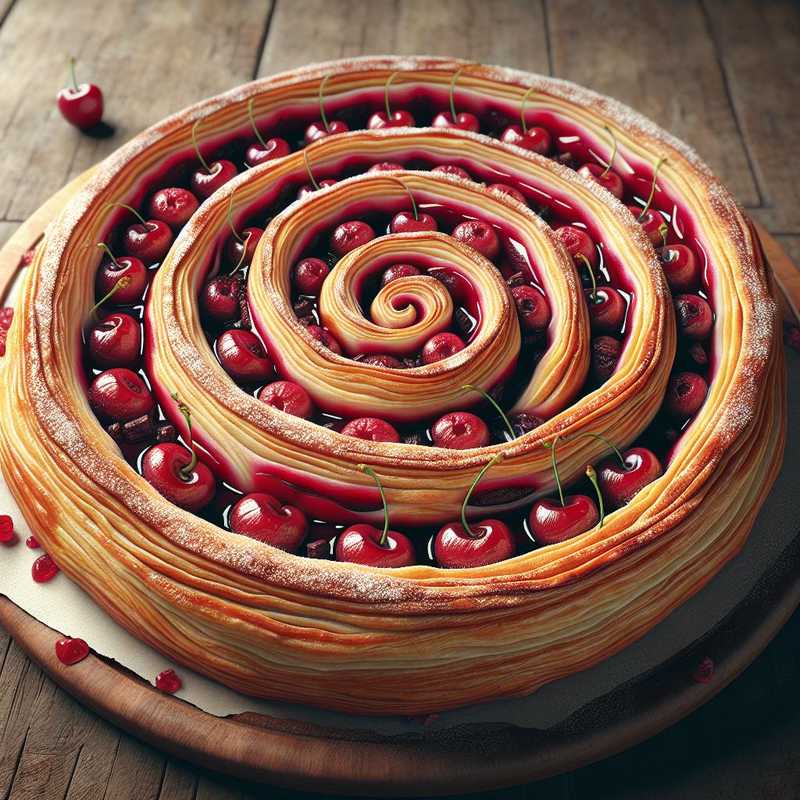 Cherry Puff Pastry Swirl