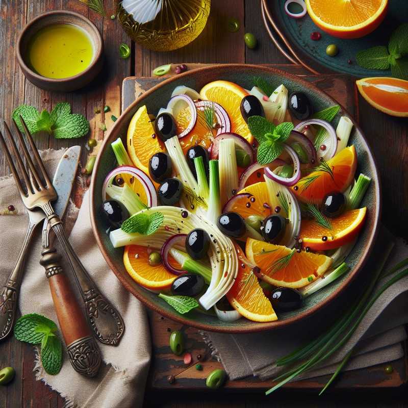 Orange, Fennel, and Black Olive Salad