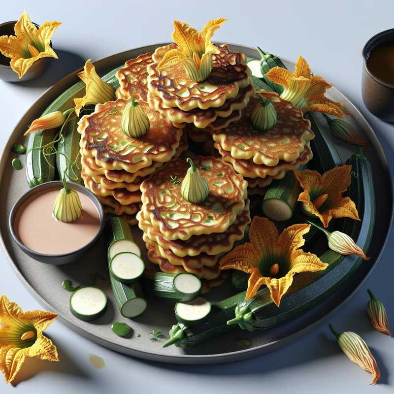 Frittelle di zucchine trombetta e suoi fiori