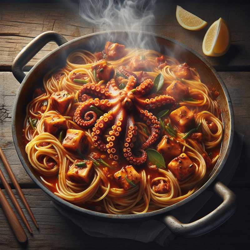 Spaghetti alla chitarra with octopus ragù