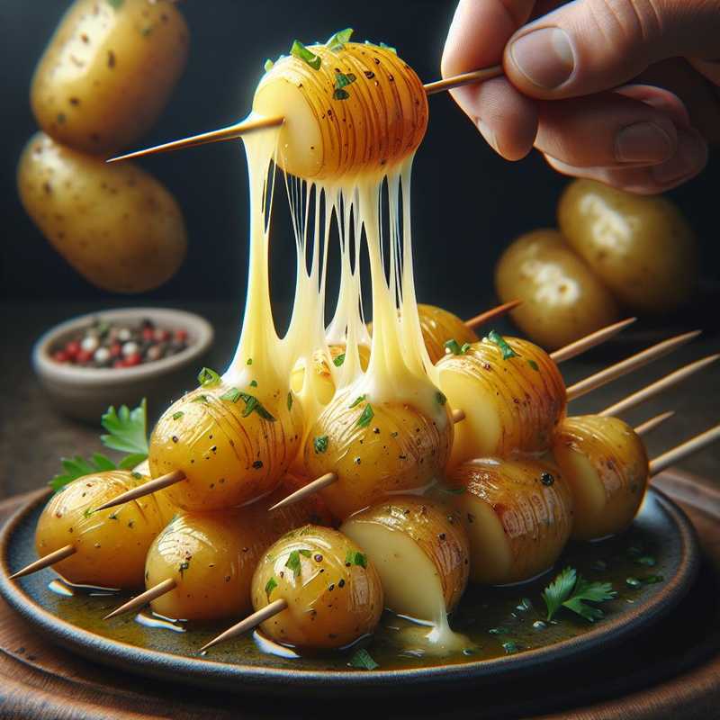 Potato Skewers with Melty Heart