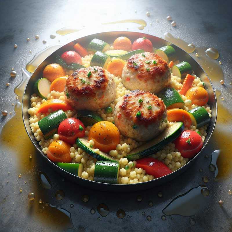 Couscous with Vegetables and Fish Balls