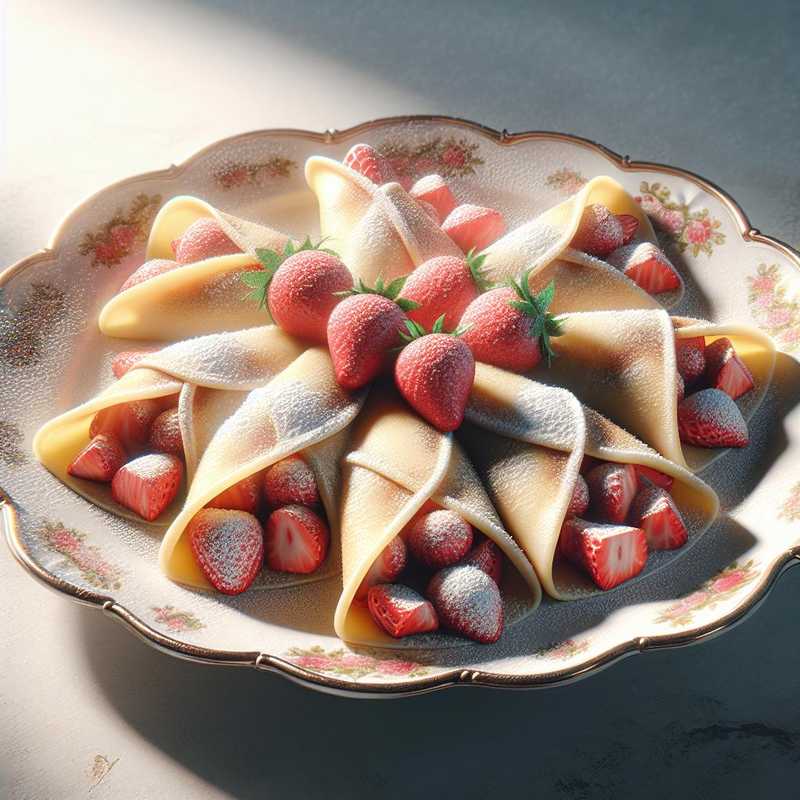 Fagottini di crepe alle fragole