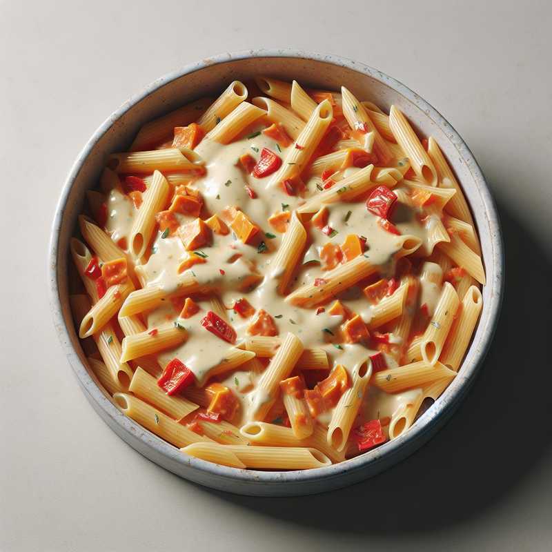 Pasta with bell pepper cream and Taleggio