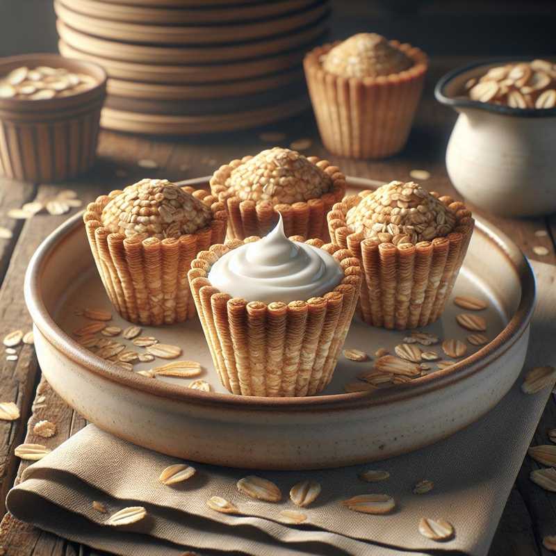 Oat Baskets Filled with Yogurt