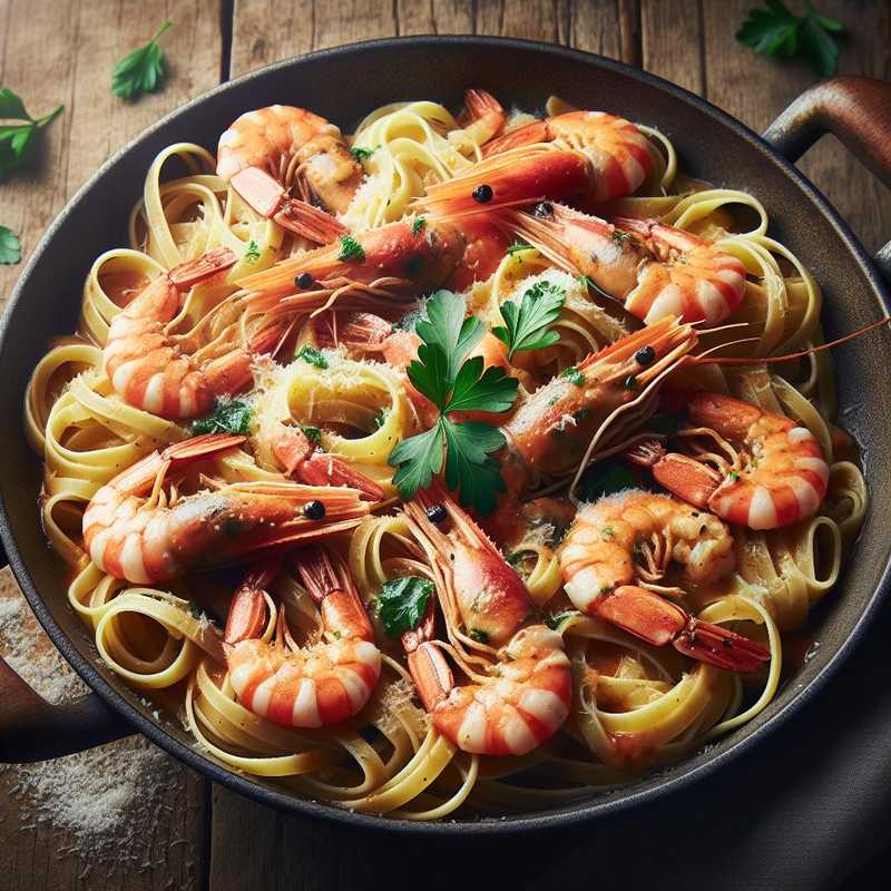 Linguine con Salsa di Scampi