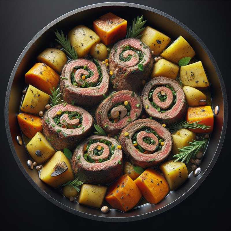 Braciole alle erbe con zucca e patate