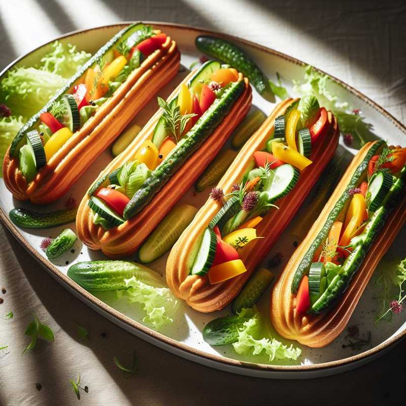 Eclair salati vegetariani