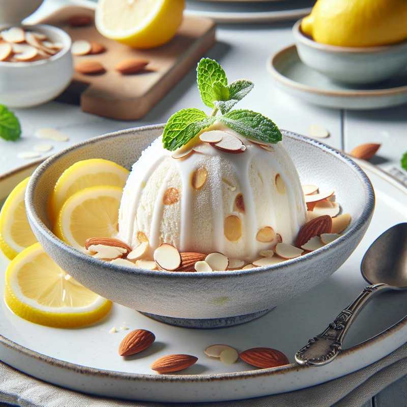 Lemon and Almond Semifreddo