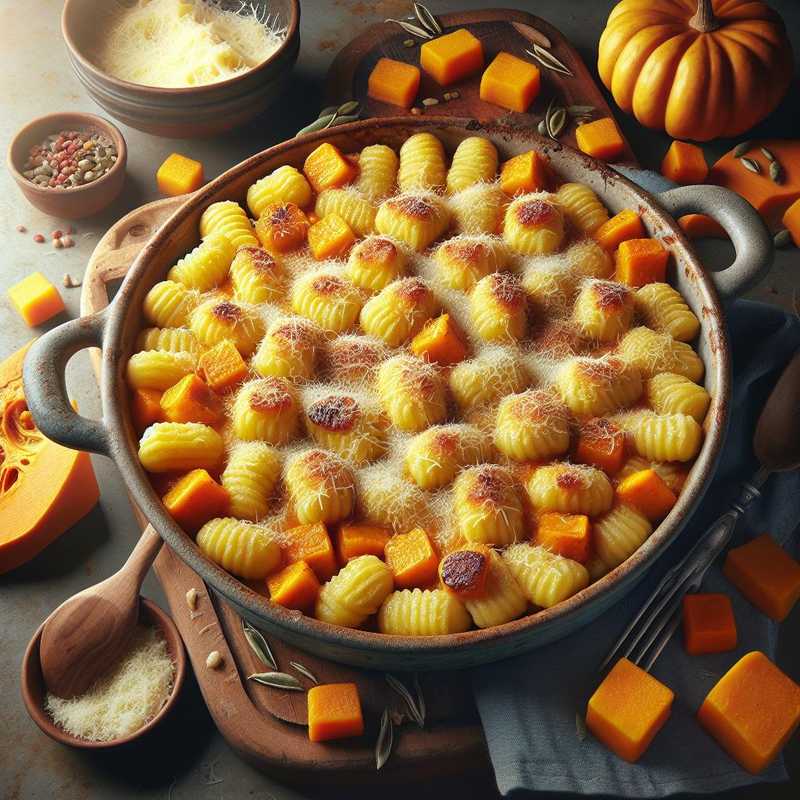 Gratinated Gnocchi with Pumpkin and Toma Cheese