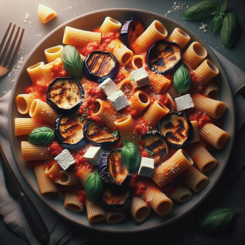 Rigatoni alla Norma con Ricotta Salata