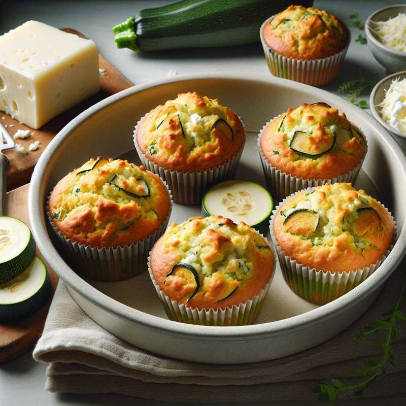 Muffin salati con ricotta e zucchine