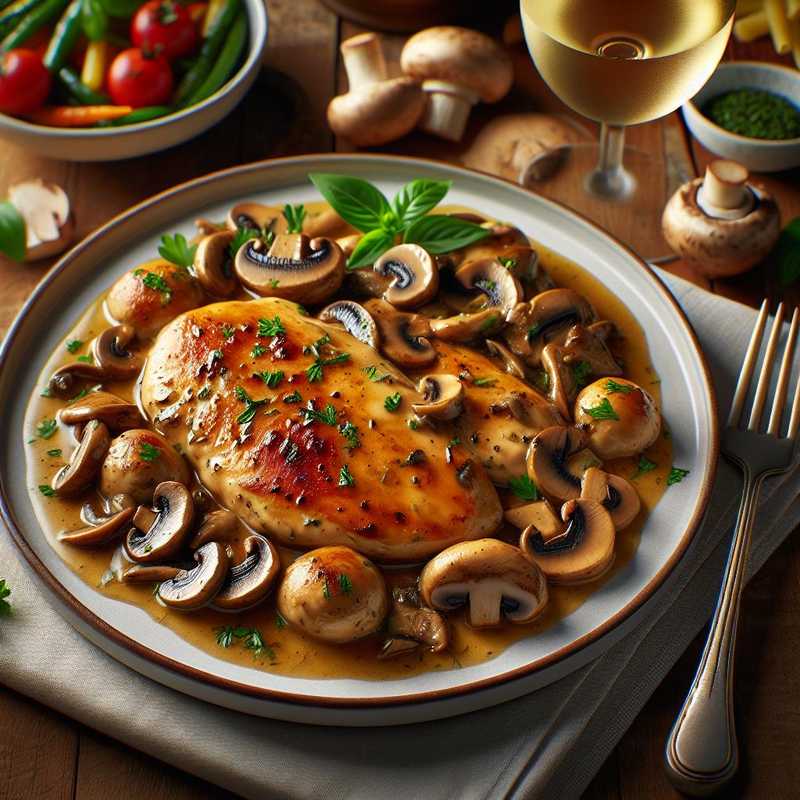 Scaloppine di pollo ai funghi