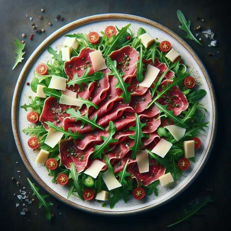 Carpaccio di manzo con rucola e grana