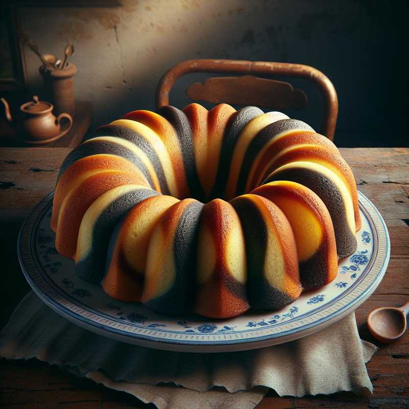 Dual-colored Bundt Cake