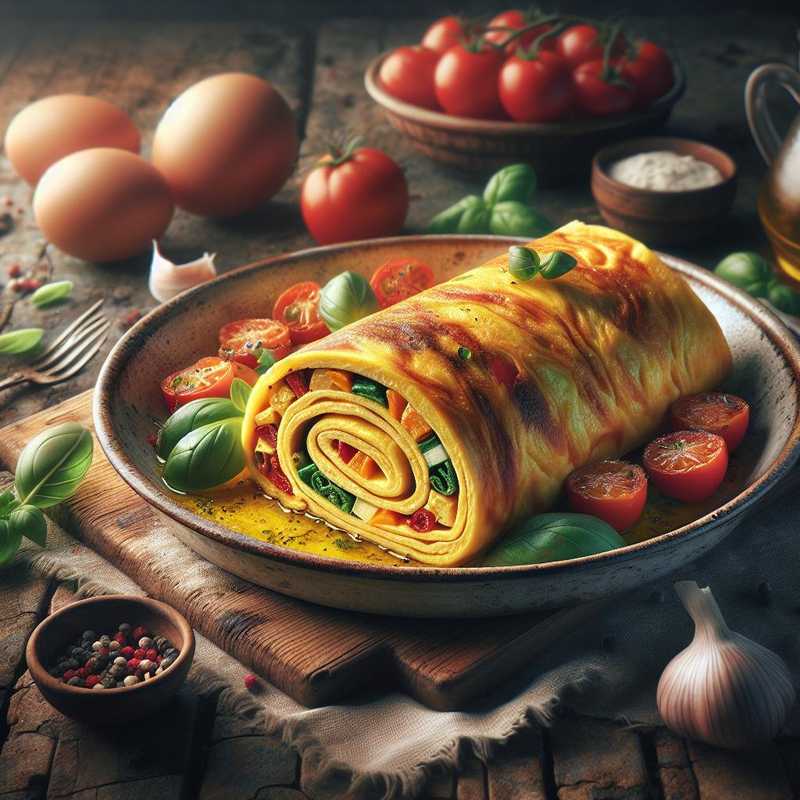 Rotolo di frittata ripieno