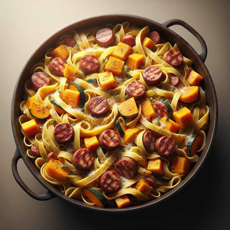 Pasta zucca e salsiccia