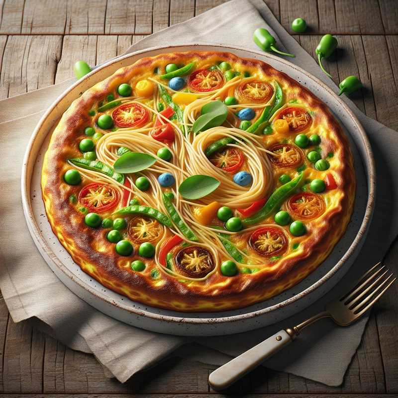 Frittata di spaghetti primavera