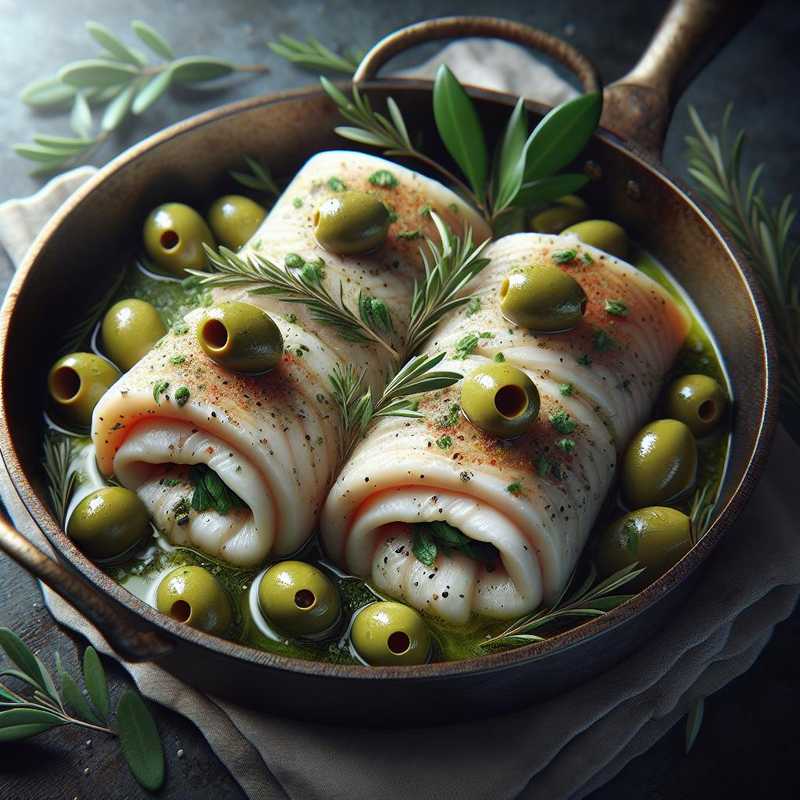 Sole Rolled with Herbs and Olives