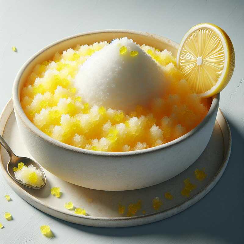 Granita al limone senza gelatiera