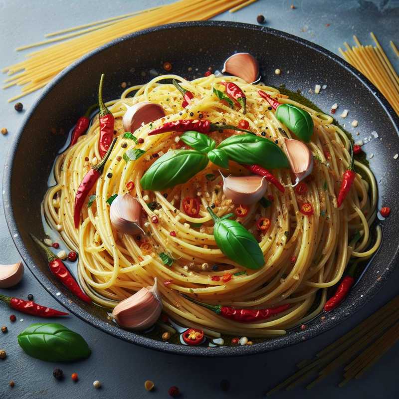 Spaghetti aglio olio e peperoncino