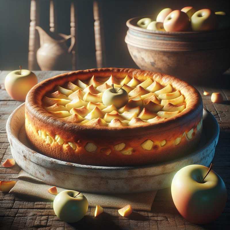 Italian apple cheesecake