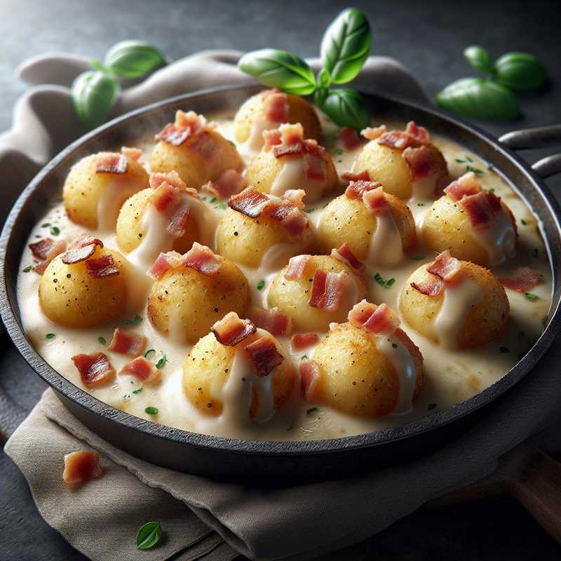 Bocconcini di patate formaggio e pancetta