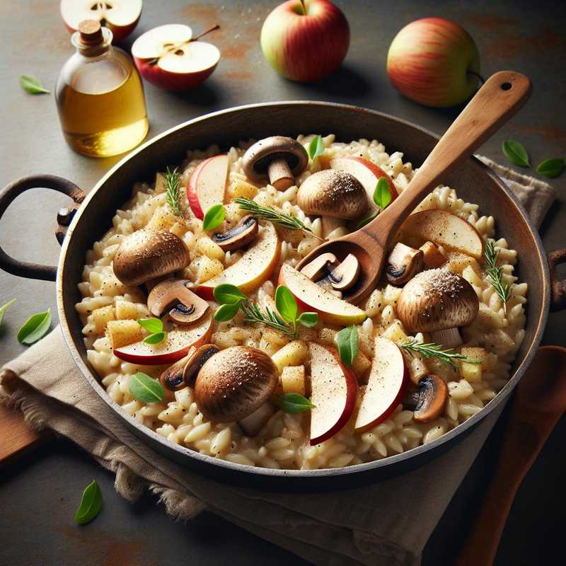 Barley Risotto with Mushrooms and Apples