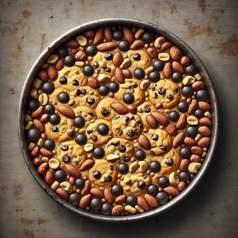 American cookies with chocolate chips and peanuts