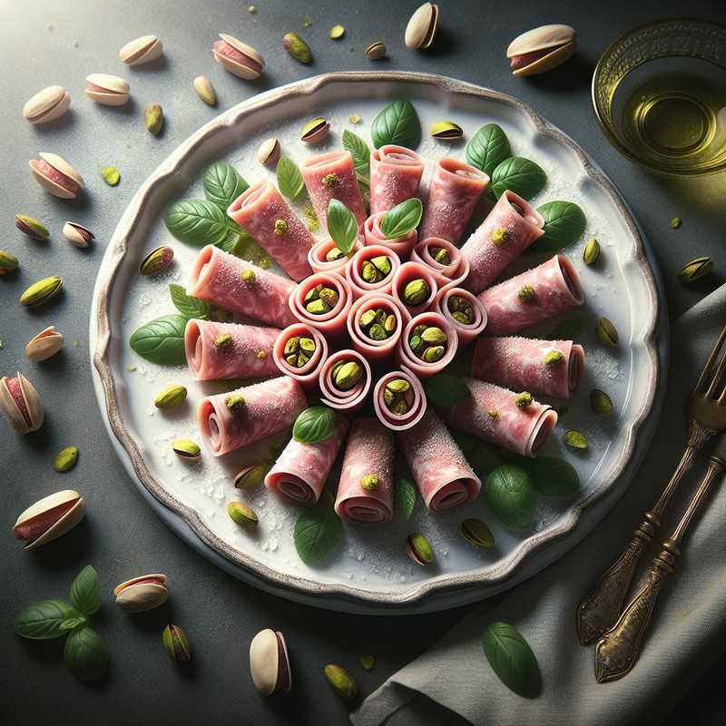 Fiocchi di neve mortadella e pistacchio