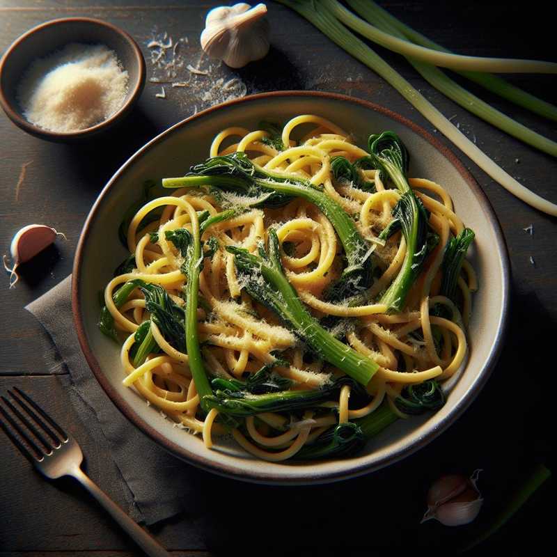 Pasta con puntarelle cotte