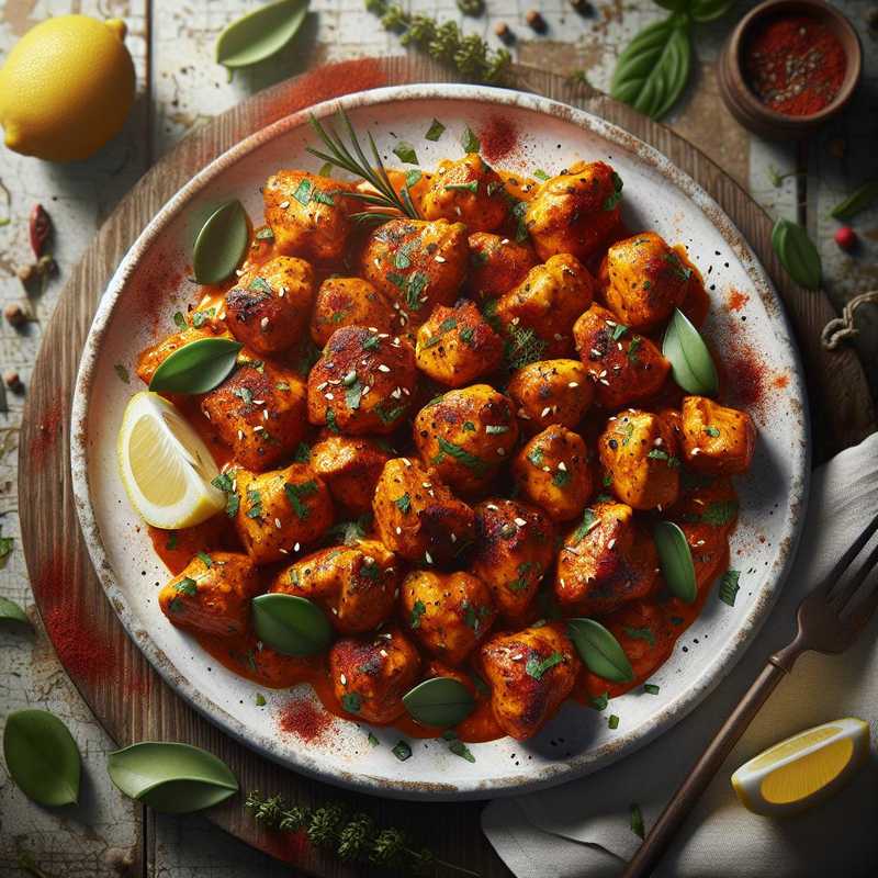 Bocconcini di pollo con curry e paprika