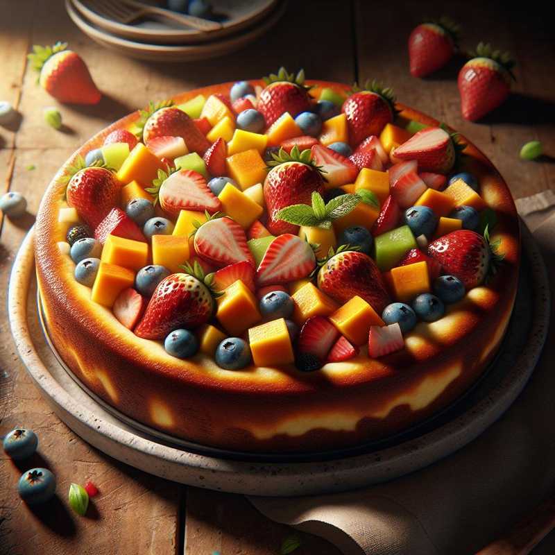 Cheesecake alla macedonia di frutta