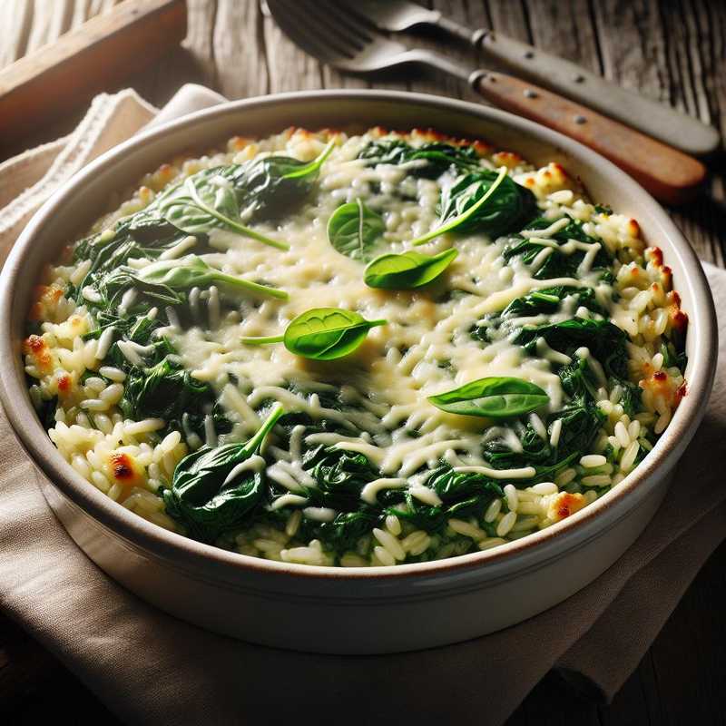 Cheesy Spinach Rice Flan