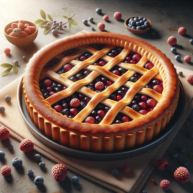 Crostata con marmellata ai frutti di bosco