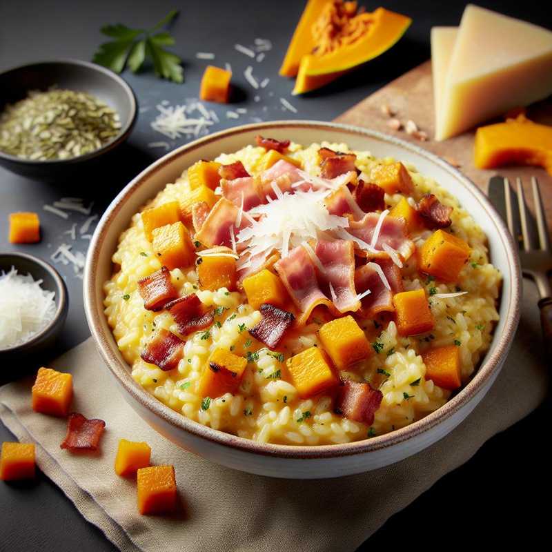 Risotto zucca e pancetta