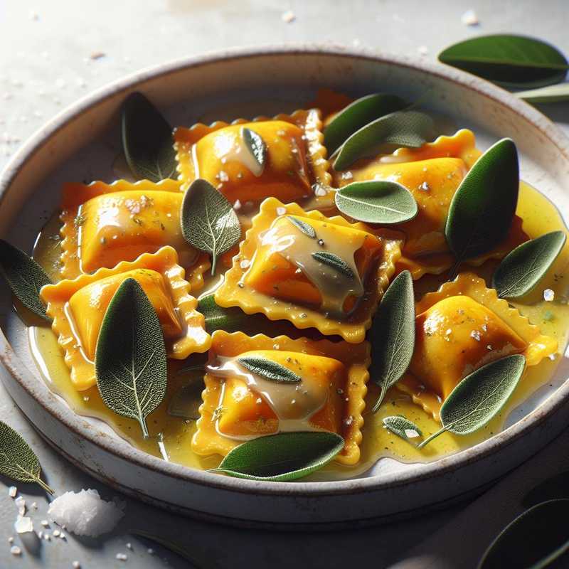 Ravioli di Zucca con Burro e Salvia