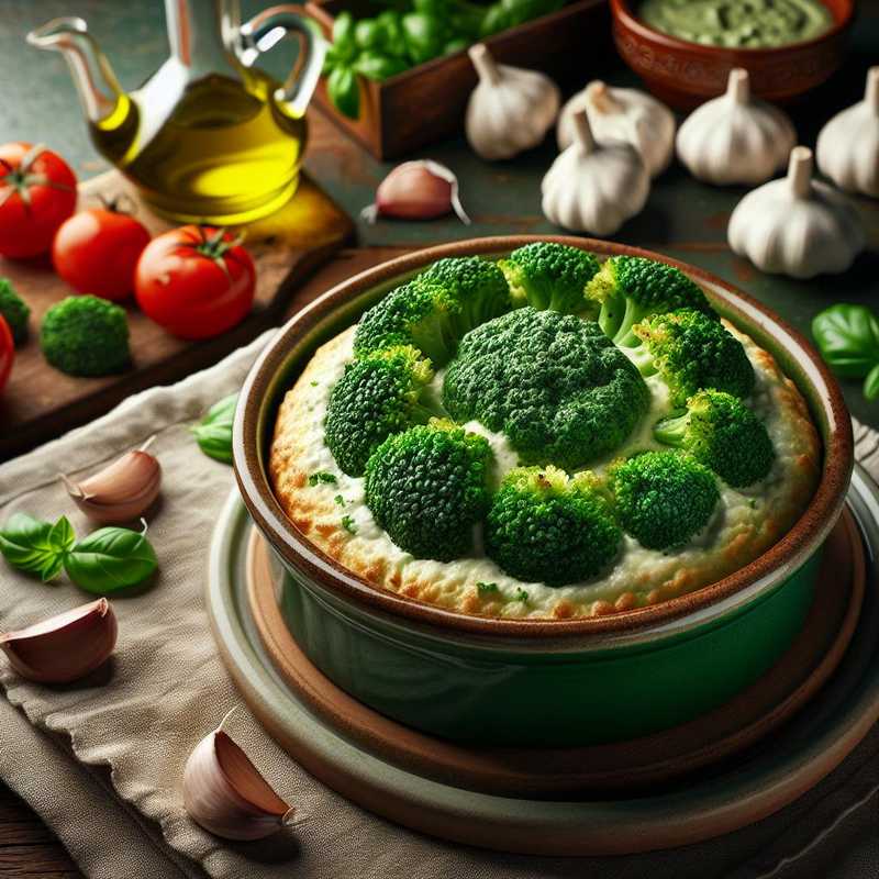 Broccoli Flans with Goat Cheese Sauce