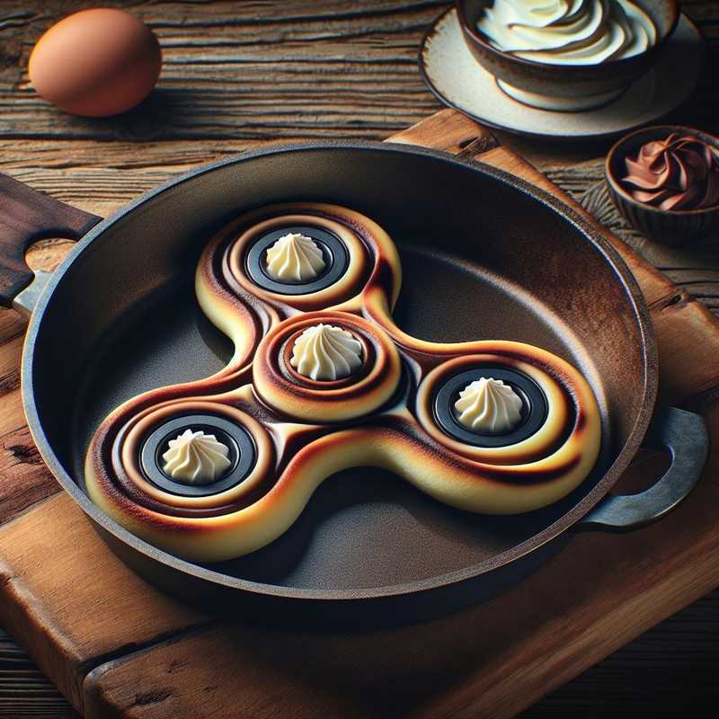 Torta fidget spinner panna e cioccolato