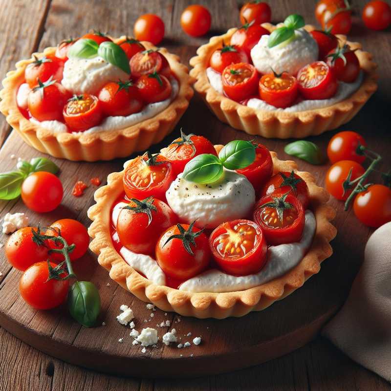 Cherry Tomato and Ricotta Tartlets